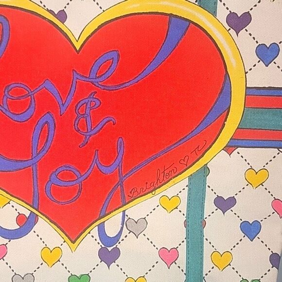 Brighton Holiday Christmas Love & Joy Canvas Tote - Picture 11 of 15